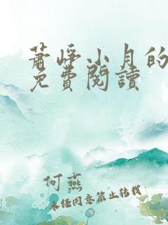 萧峥小月的小说免费阅读