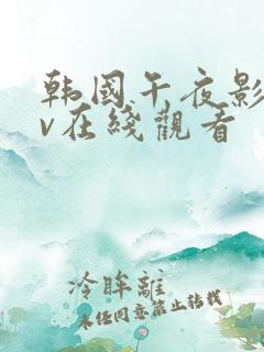 韩国午夜影院av在线观看