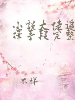 小说大佬追妻不择手段完整版