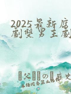 2025最新腐剧双男主剧