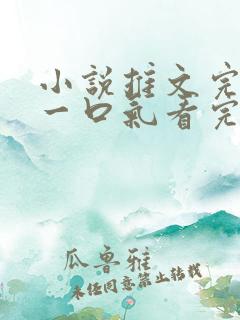 小说推文完结版一口气看完超级好看