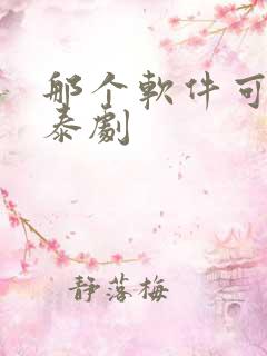 那个软件可以看泰剧