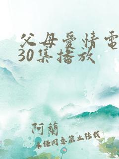 父母爱情电视剧30集播放