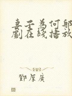 妻子为何那样短剧在线播放