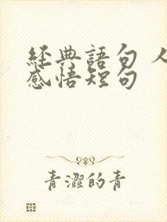 经典语句 人生感悟短句