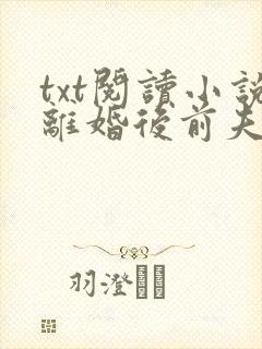 txt阅读小说离婚后前夫哭着求复婚
