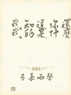 我知道你还是爱我的是什么歌