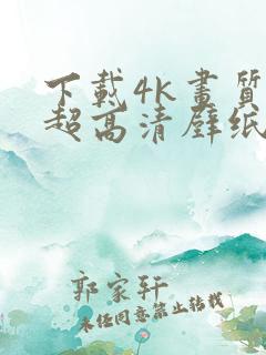 下载4k画质的超高清壁纸