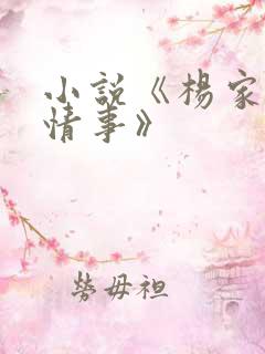 小说《杨家洼的情事》