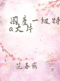 国产一级特黄aa大片
