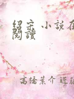 绍宋 小说在线阅读