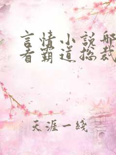 言情小说哪些好看霸道总裁