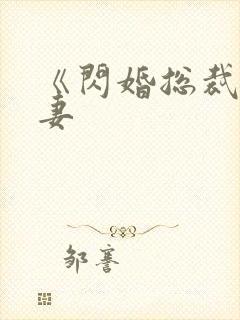 《闪婚总裁契约妻