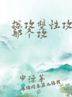 总攻双性攻玩坏那个攻