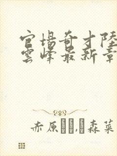 官场奇才陆羽刘云峰最新章节