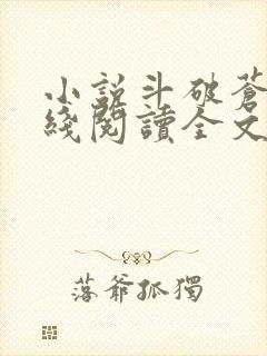小说斗破苍穹在线阅读全文