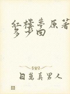 红楼梦原著一共多少回