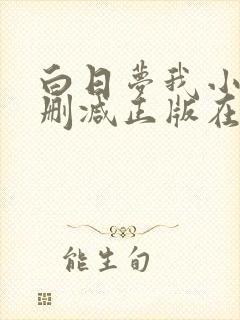 白日梦我小说无删减正版在线阅读