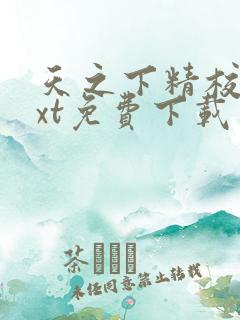 天之下精校版txt免费下载
