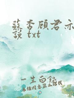 苏杳顾君亦 小说 txt