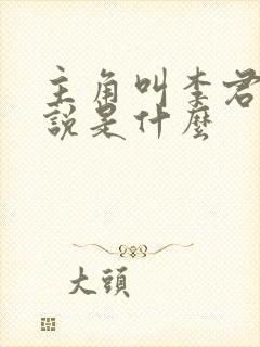 主角叫李君的小说是什么