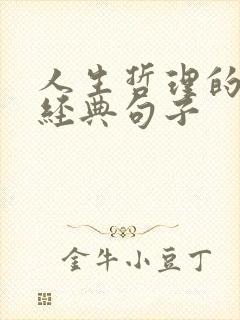 人生哲理的感悟经典句子