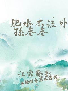 肥水不流外人田 孙叁叁