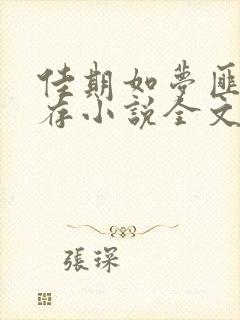 佳期如梦匪我思存小说全文免费阅读