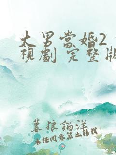 大男当婚2 电视剧 完整版免费