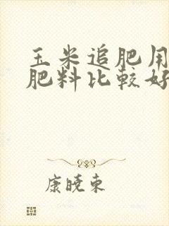 玉米追肥用什么肥料比较好