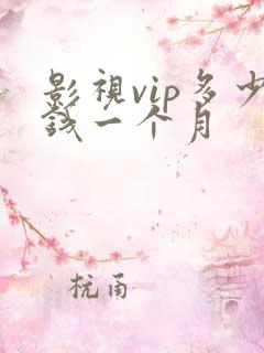 影视vip多少钱一个月