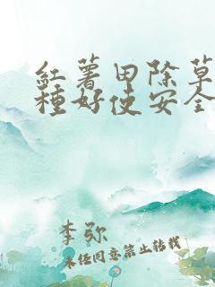 红薯田除草剂哪种好使安全