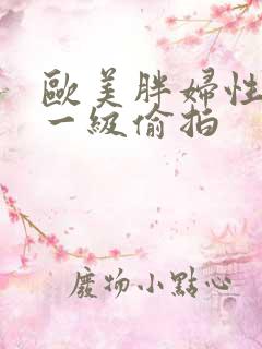 欧美胖妇性视频一级偷拍