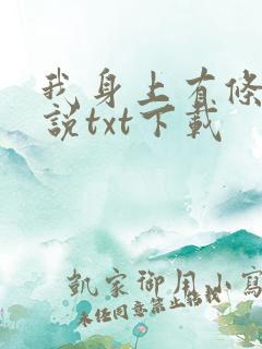 我身上有条龙小说txt下载