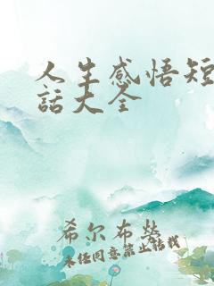 人生感悟短句情话大全