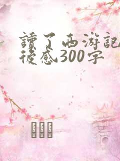 读了西游记的读后感300字