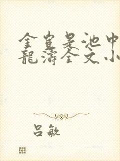 金岂是池中物侯龙涛全文小说
