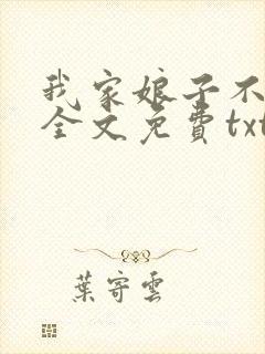 我家娘子不对劲全文免费txt