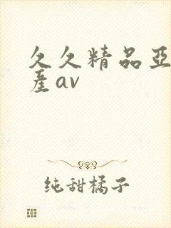 久久精品亚洲国产av