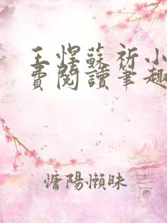 王悍苏祈小说免费阅读笔趣阁最新