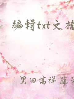 编辑txt文档