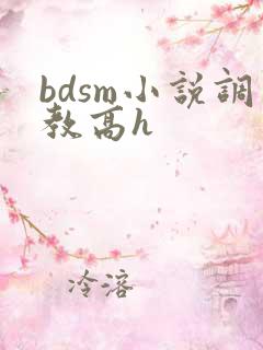 bdsm小说调教高h