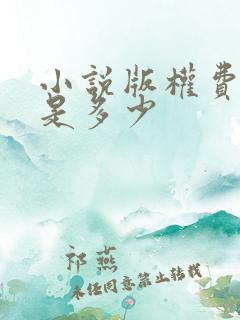 小说版权费一般是多少
