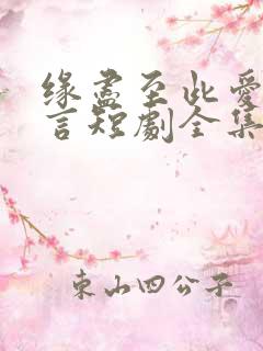 缘尽至此爱不再言短剧全集免费