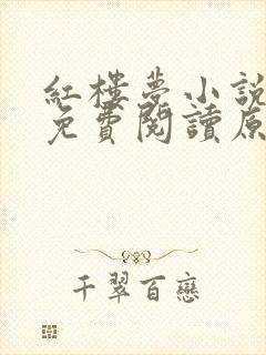 红楼梦小说全文免费阅读原著