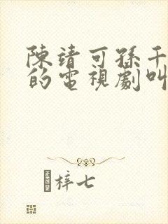 陈靖可孙千主演的电视剧叫什么