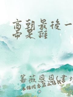 商朝最后一位皇帝是谁