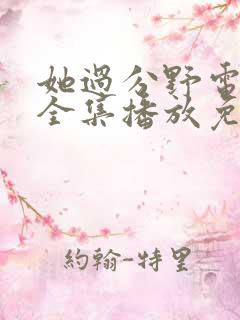 她过分野电视剧全集播放免费观看