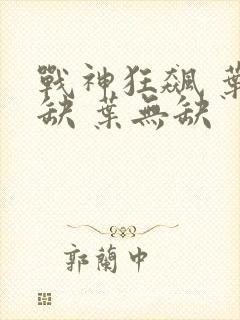 战神狂飙 叶无缺 叶无缺