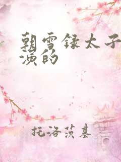 朝雪录太子是谁演的